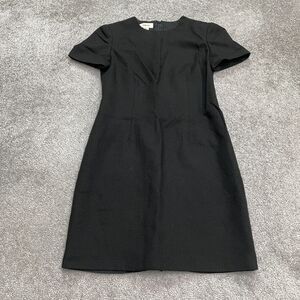 Talbots Black Short-Sleeve Midi Sheath Dress